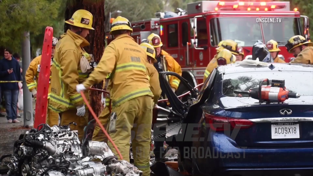 Porter Ranch: Driver Extricated After Crashing Into Tree – ONSCENE.TV