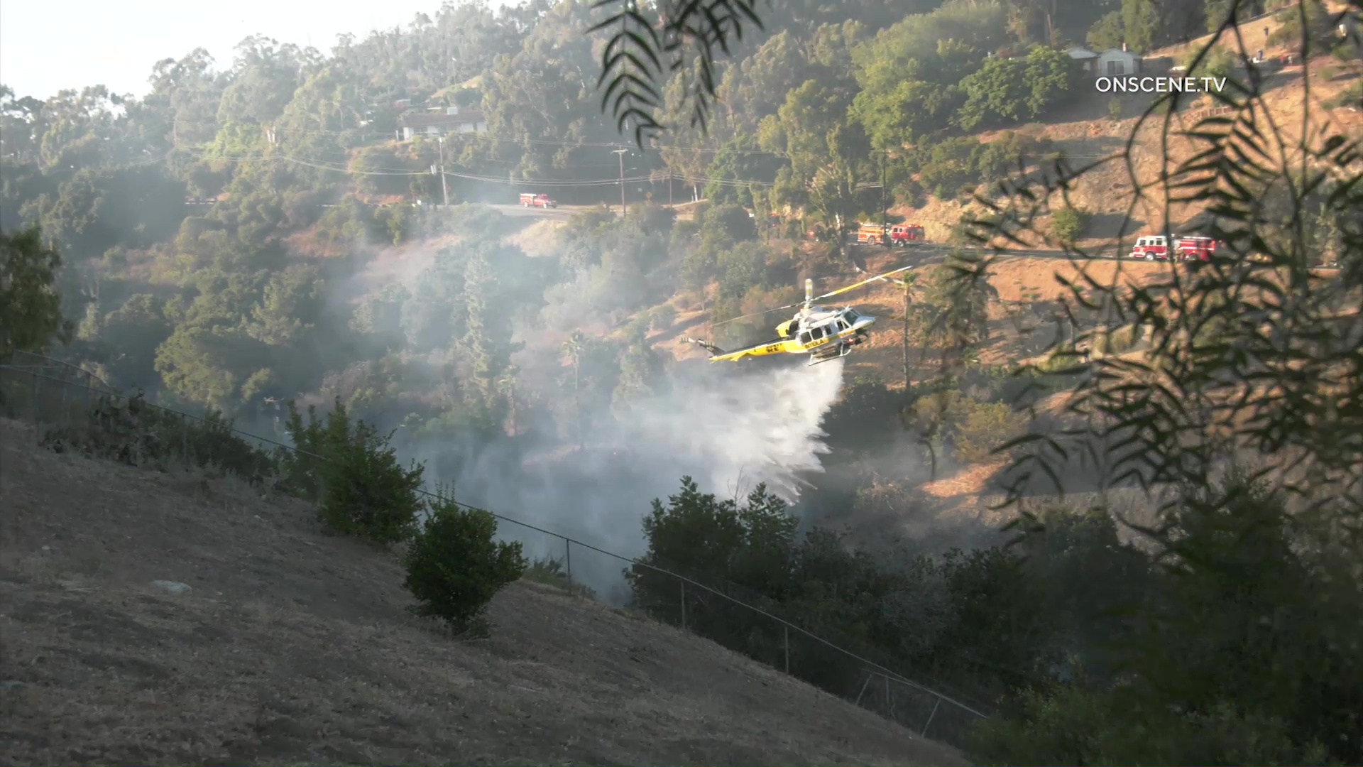 La Habra Heights: Firefighters Extinguish 2-Acre Brush Fire - ONSCENE.TV