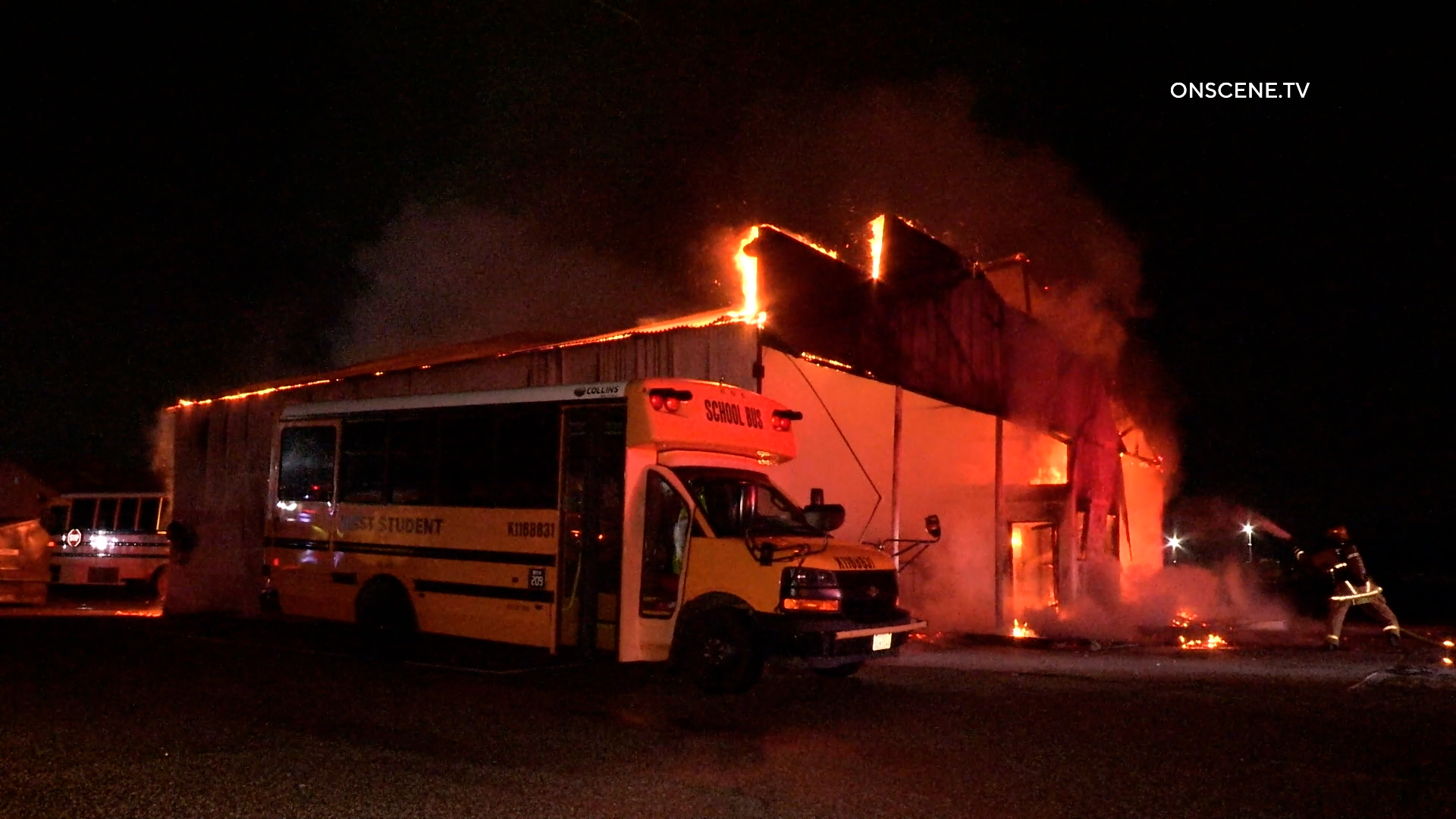 Commercial Structure Fire at Bus Yard In San Bernardino CA – ONSCENE.TV